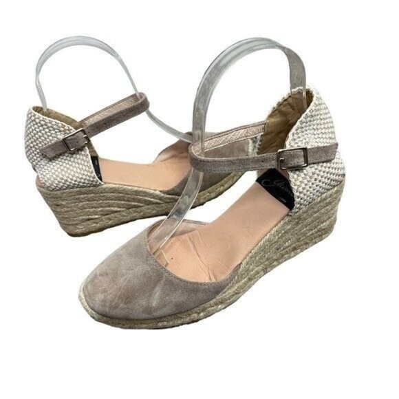 Anthropologie Shoes - Anthropologie Giamo Obi Tan Suede Wedge Espadrilles Size 7